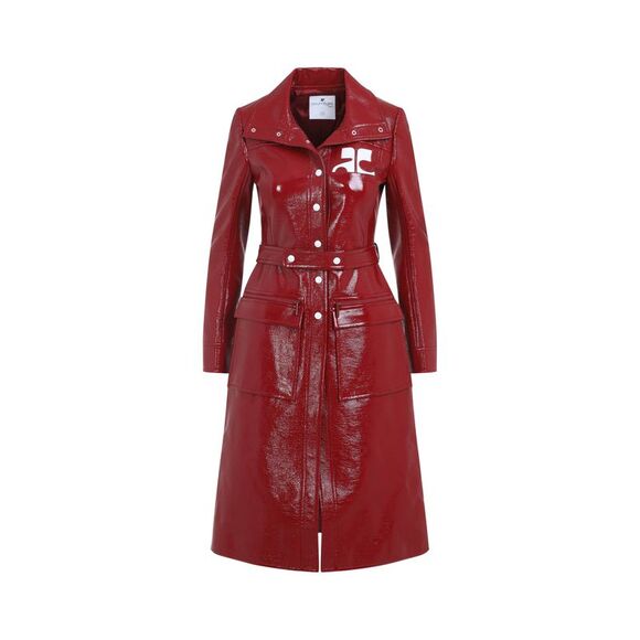 COURREGES Jackets & Blazers - Courreges Belted Trench Coat Women